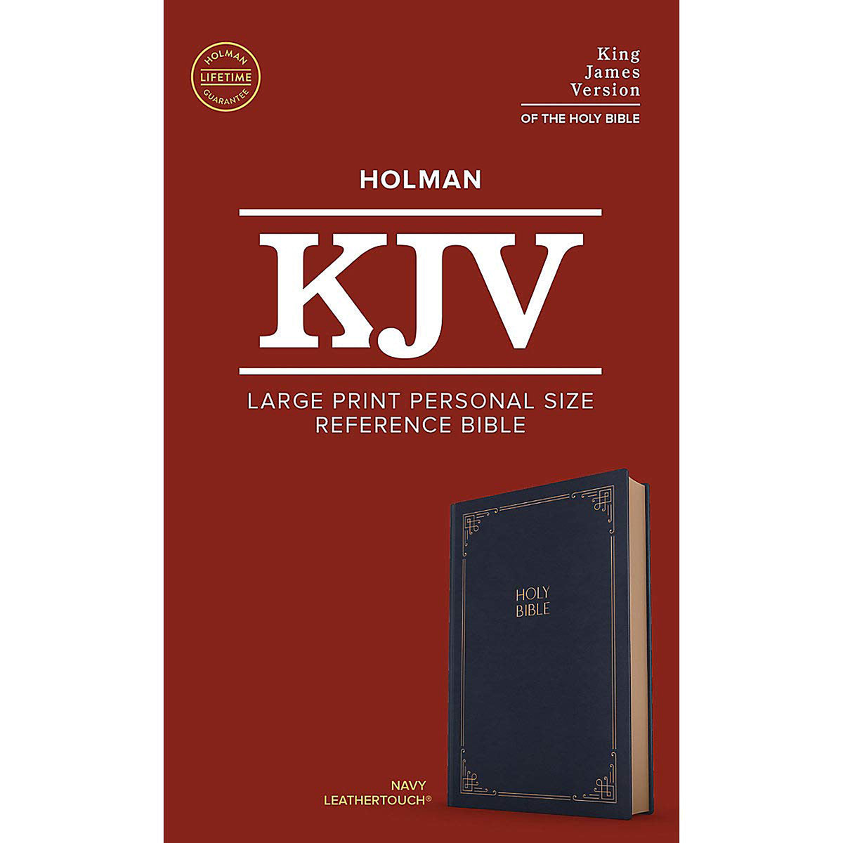 KJV Large Print Personal Size Reference Bible, Navy Leathertouch