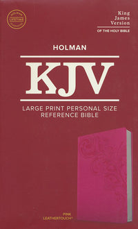 KJV Large Print Personal Size Reference Bible, Pink Leathertouch