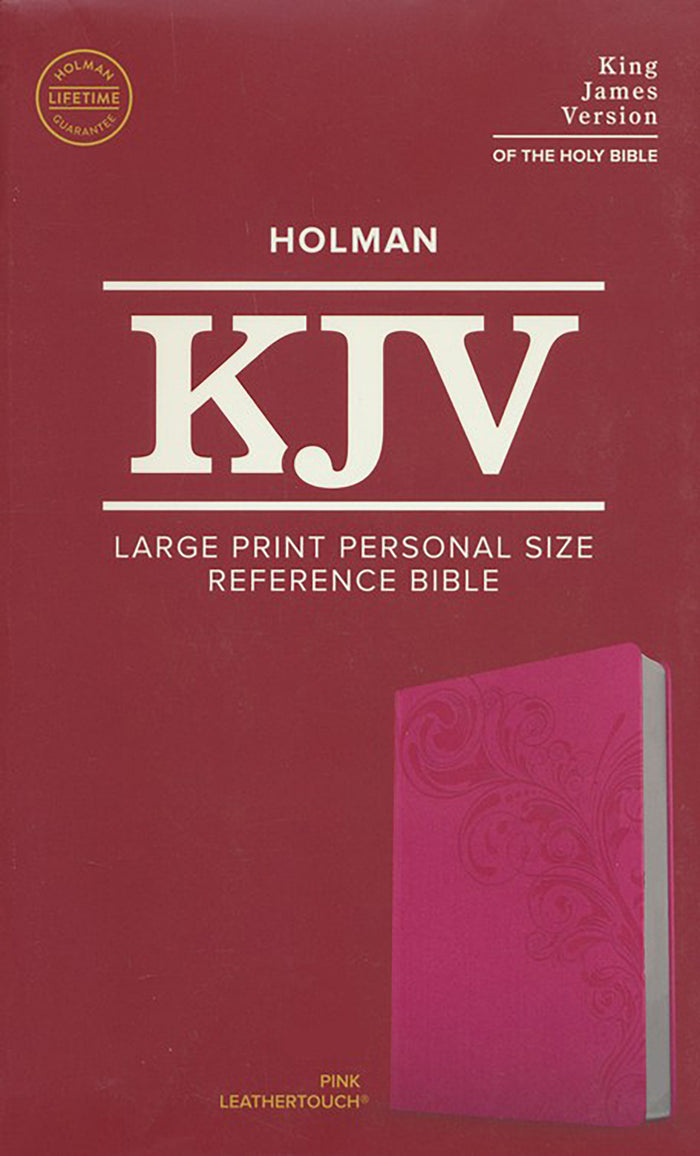 KJV Large Print Personal Size Reference Bible, Pink Leathertouch