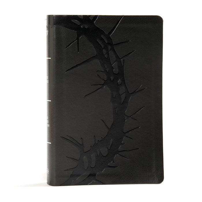 KJV Large Print Personal Size Reference Bible, Charcoal Crown of Thorns Leathertouch