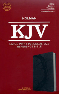KJV Large Print Personal Size Reference Bible, Charcoal Crown of Thorns Leathertouch