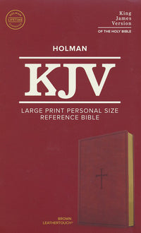 KJV Large Print Personal Size Reference Bible, Brown Cross LeatherTouch