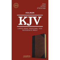KJV Large Print Personal Size Reference Bible, Black/Brown Leathertouch