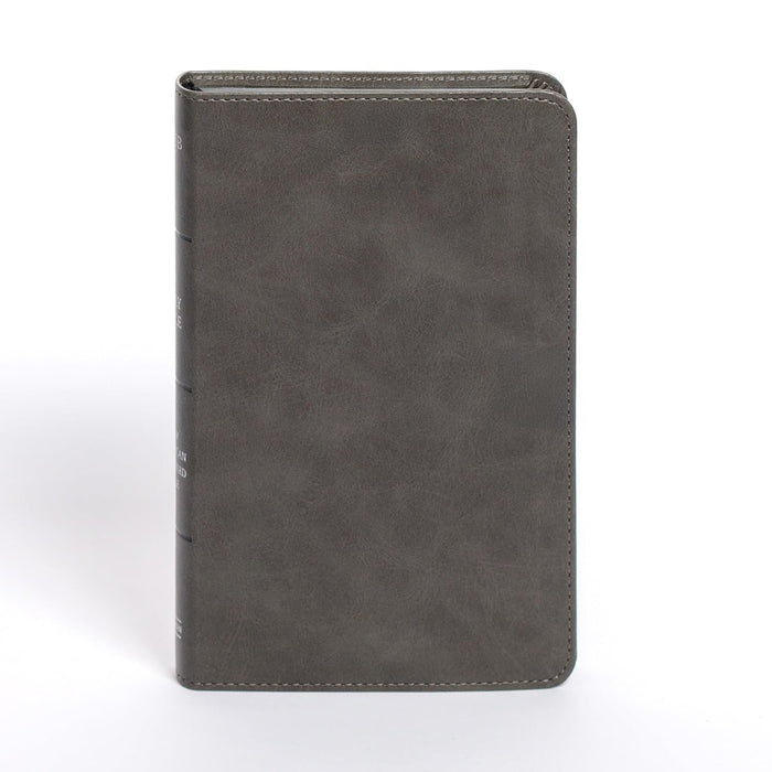 NASB Personal Size Bible, Charcoal LeatherTouch