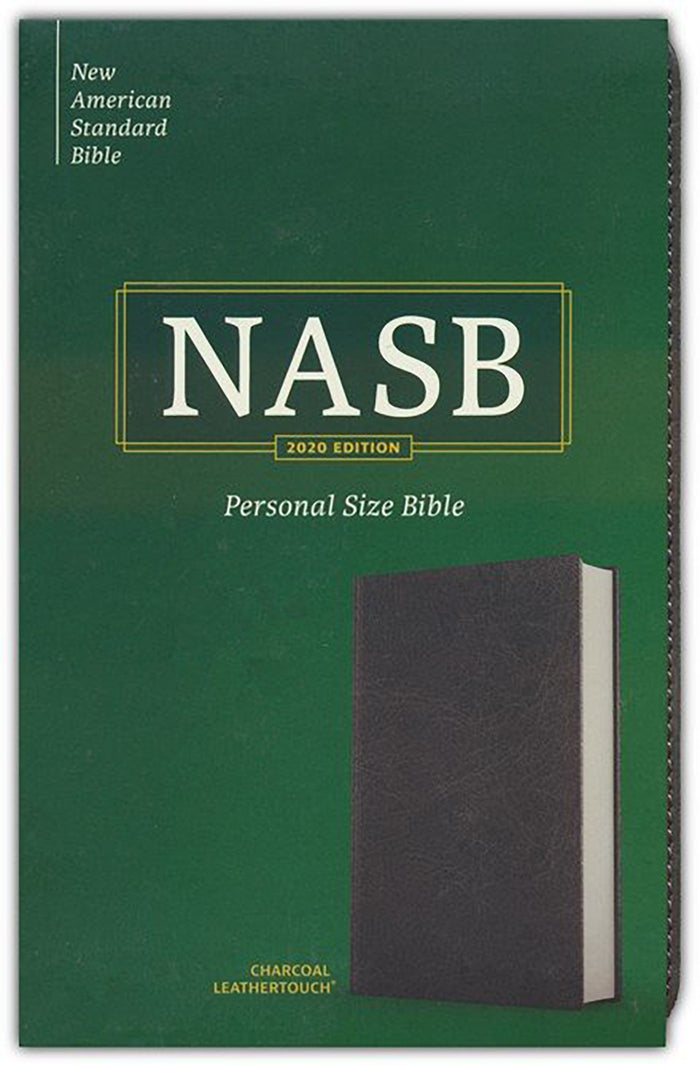 NASB Personal Size Bible, Charcoal LeatherTouch
