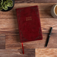 KJV Large Print Personal Size Reference Bible, Burgundy LeatherTouch, Indexed
