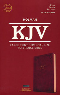 KJV Large Print Personal Size Reference Bible, Burgundy LeatherTouch, Indexed