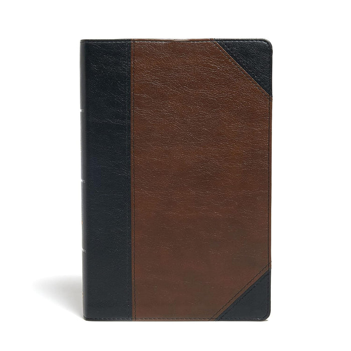 KJV Large Print Personal Size Reference Bible, Brown/Black LeatherTouch Indexed