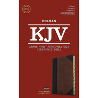 KJV Large Print Personal Size Reference Bible, Brown/Black LeatherTouch Indexed