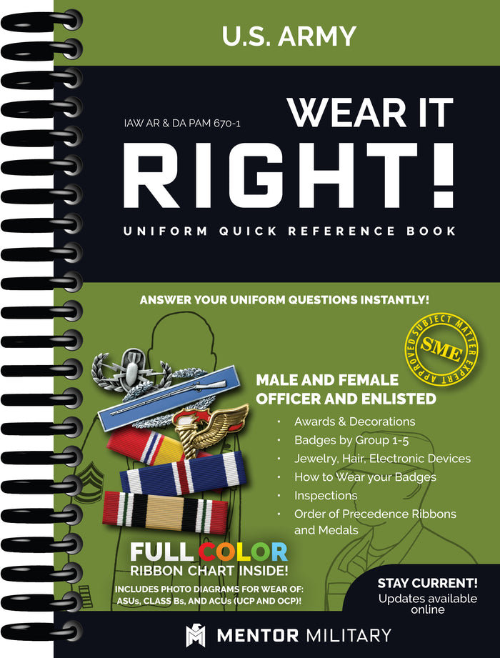 Wear It Right! - US Army Uniform Quick Reference Book