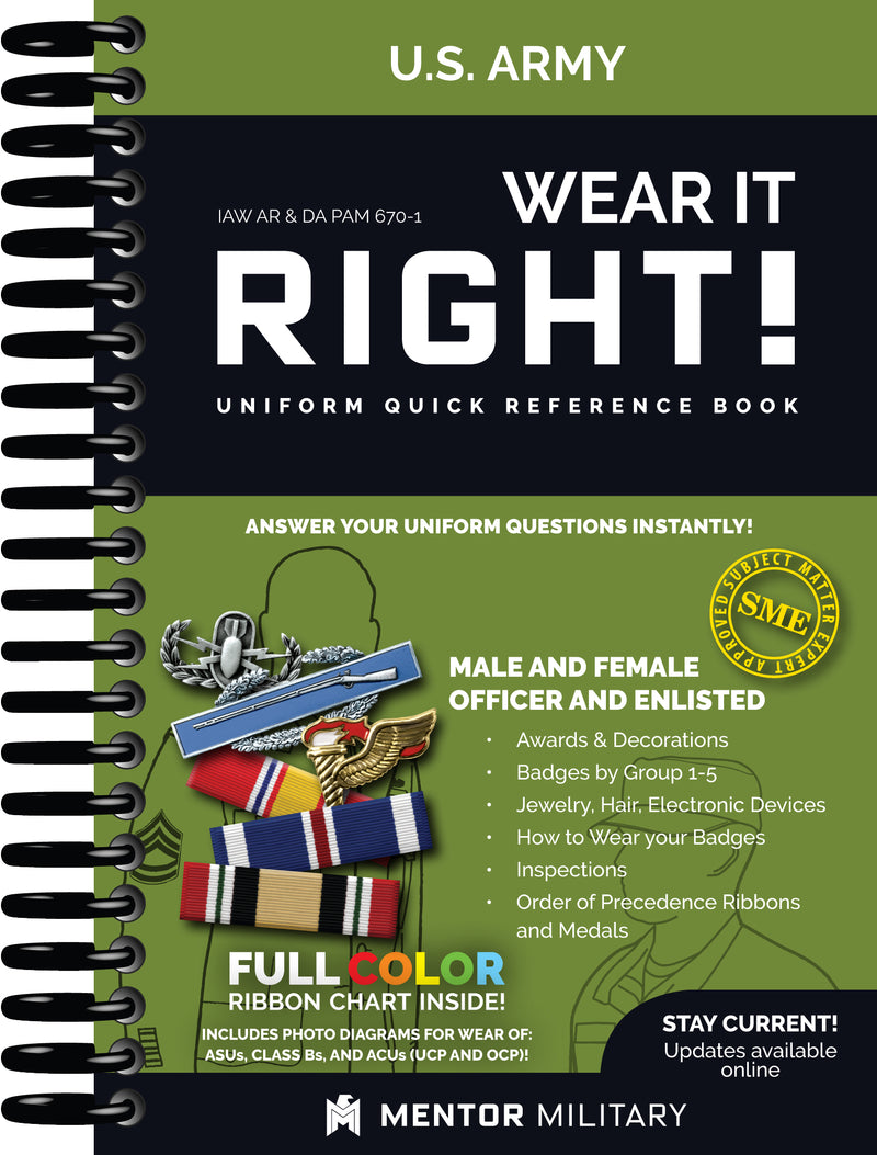 Wear It Right! - US Army Uniform Quick Reference Book